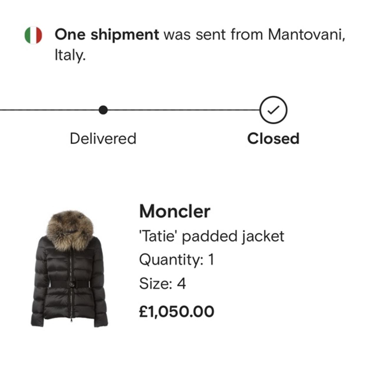 Moncler womens deals jacket size chart