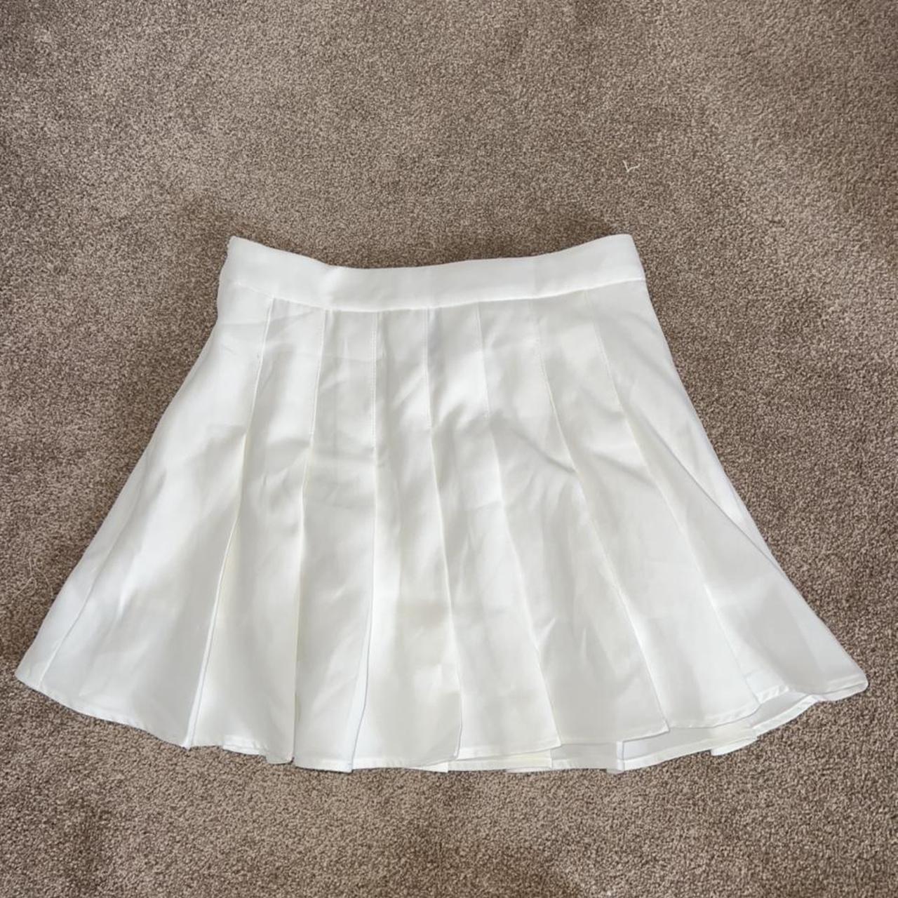 Shein white pleated tennis skirt Size S Brand new... - Depop