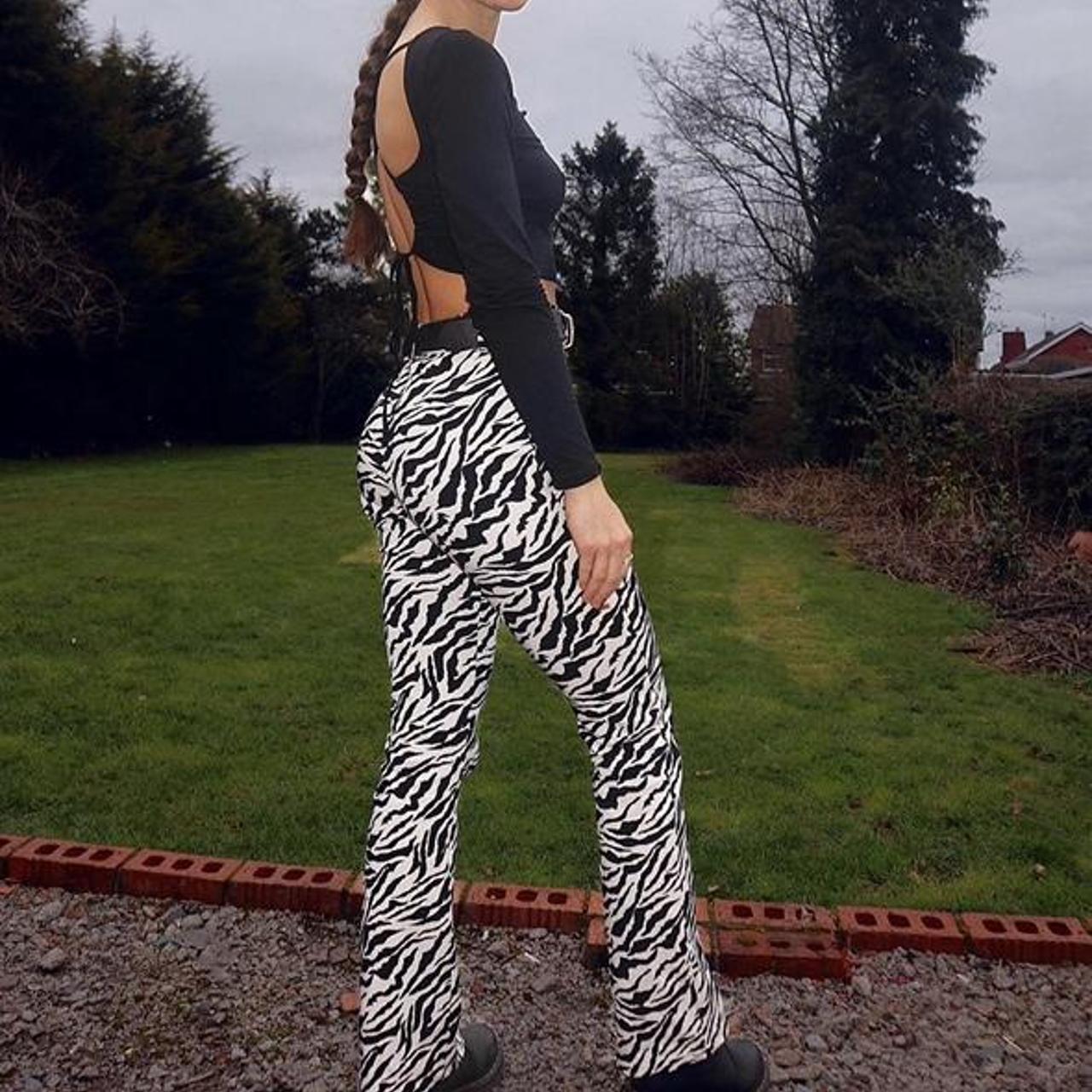 Motel rocks zebra print jeans. Size 6 only worn... Depop