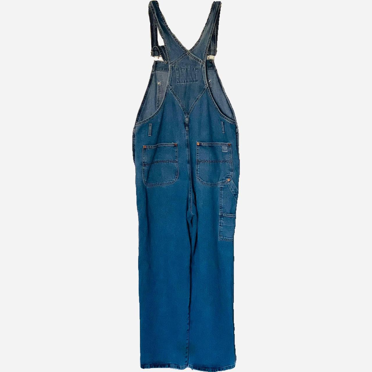 Guess Men's Blue and Blue Dungareesoveralls Depop