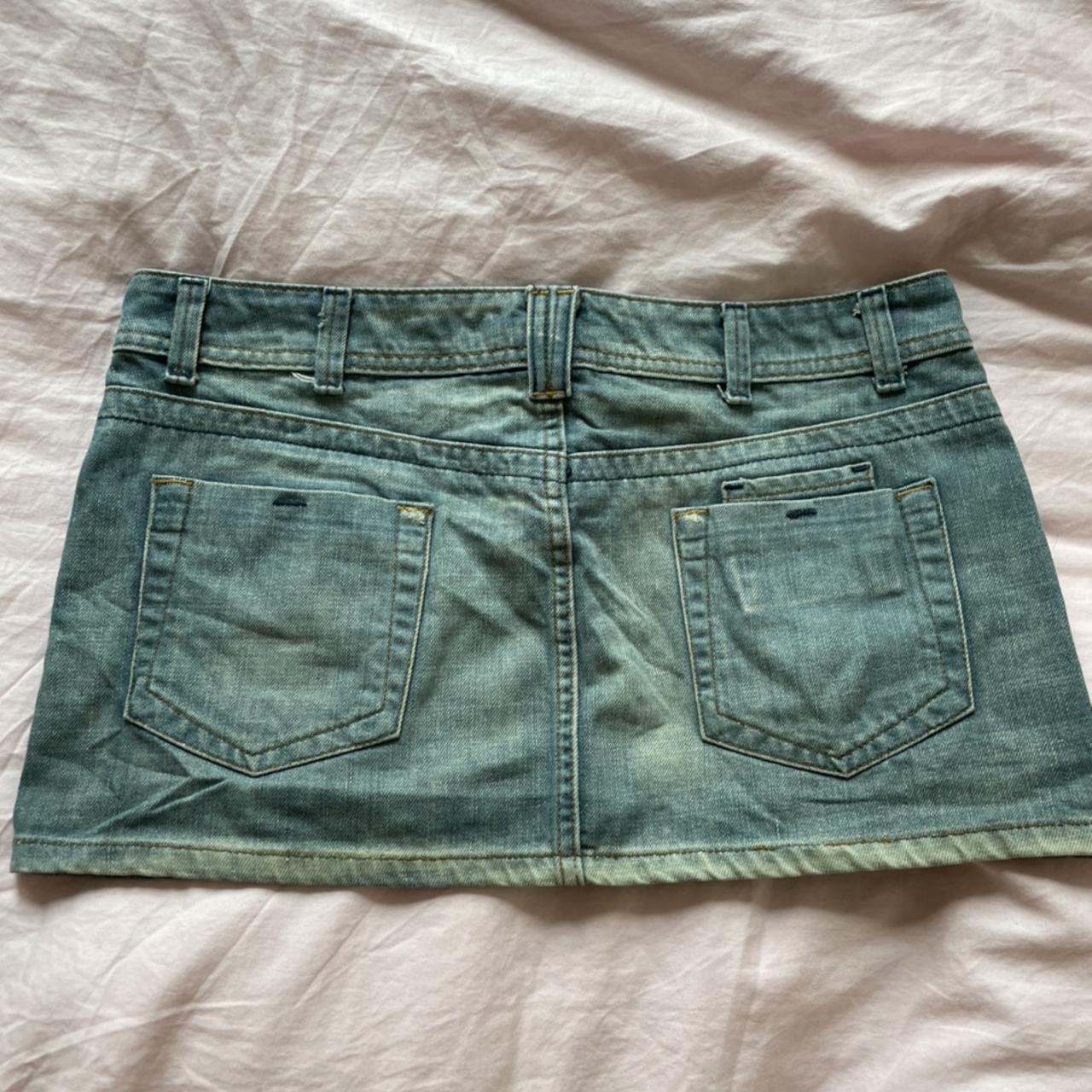 mini jean skirt - Depop