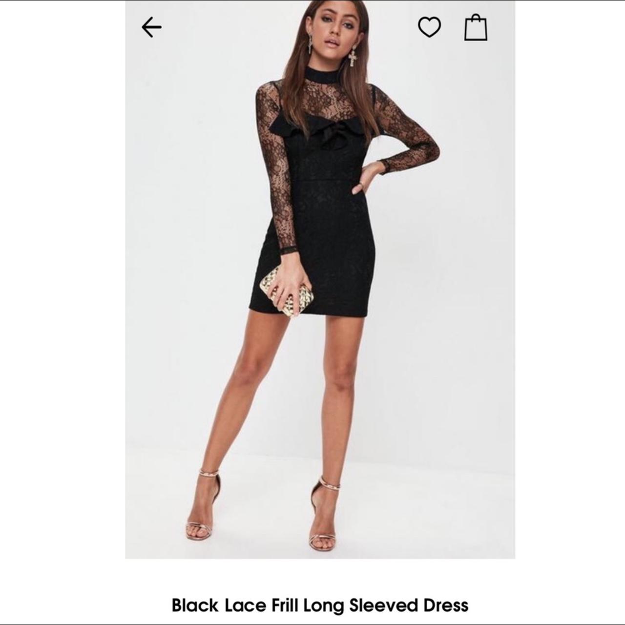 Missguided black lace dress best sale