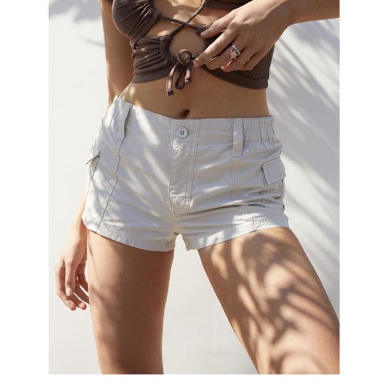 Beige lowrise BDG cargo hot pants Worn once, bought... Depop