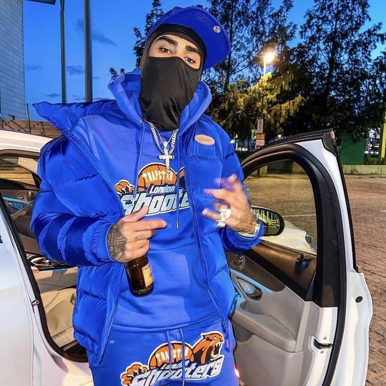 trapstar jacket , blue and orange, size S, brand...