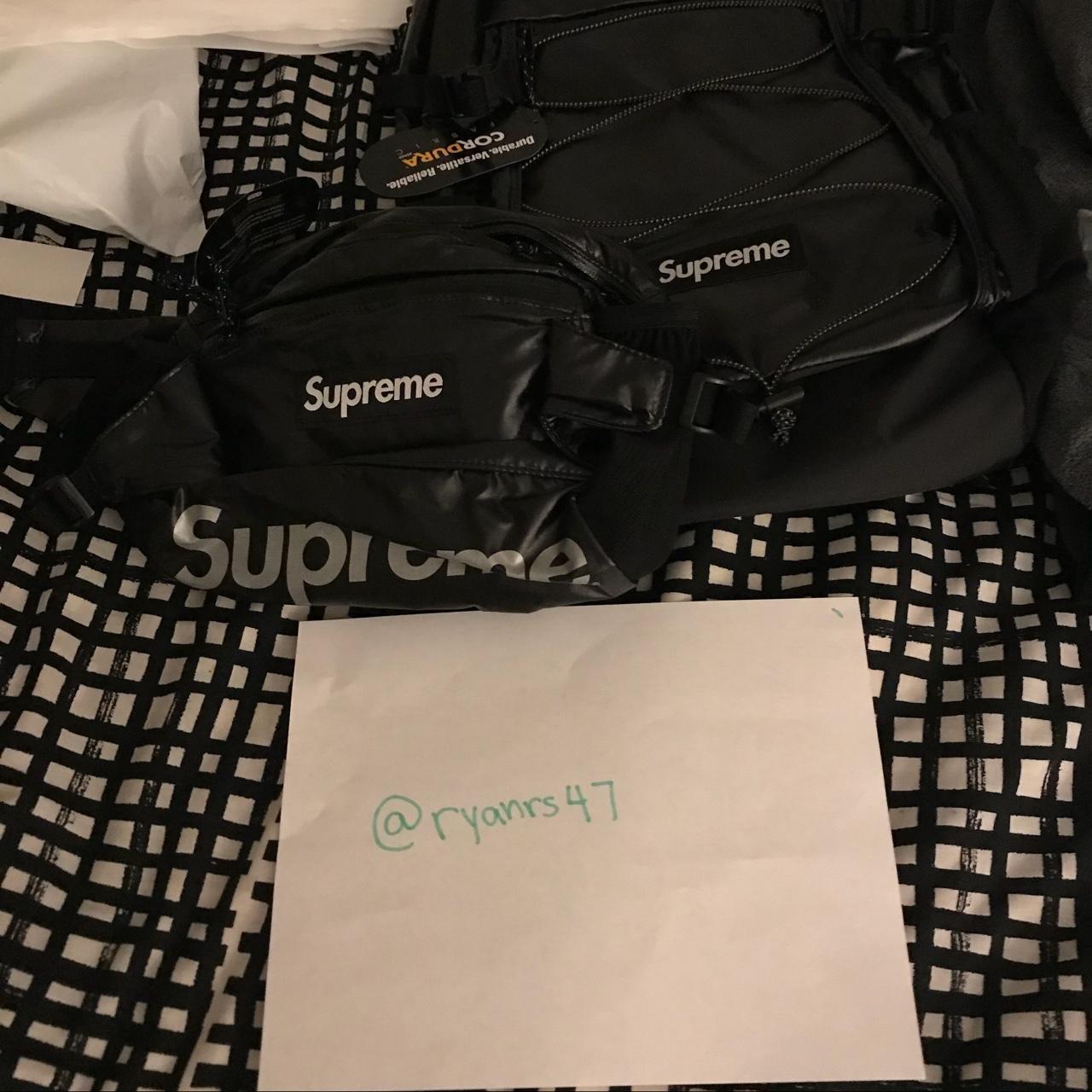 FW17 Supreme backpack  Supreme backpack, Louis vuitton supreme