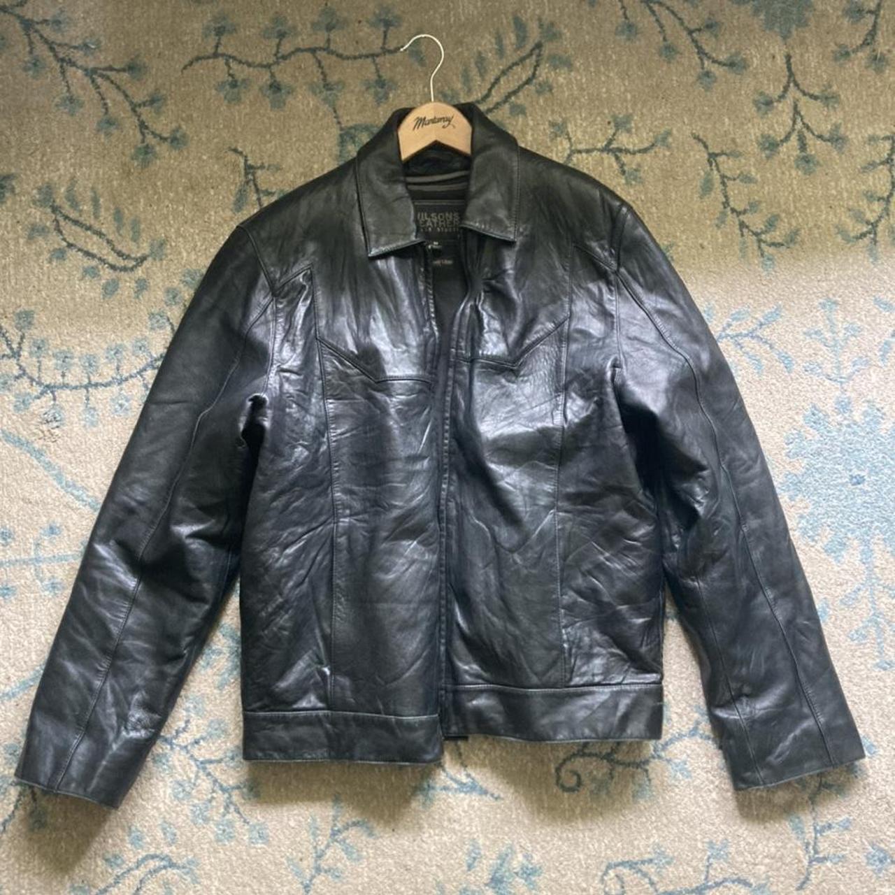 vintage wilsons leather pelle studio leather jacket.... - Depop