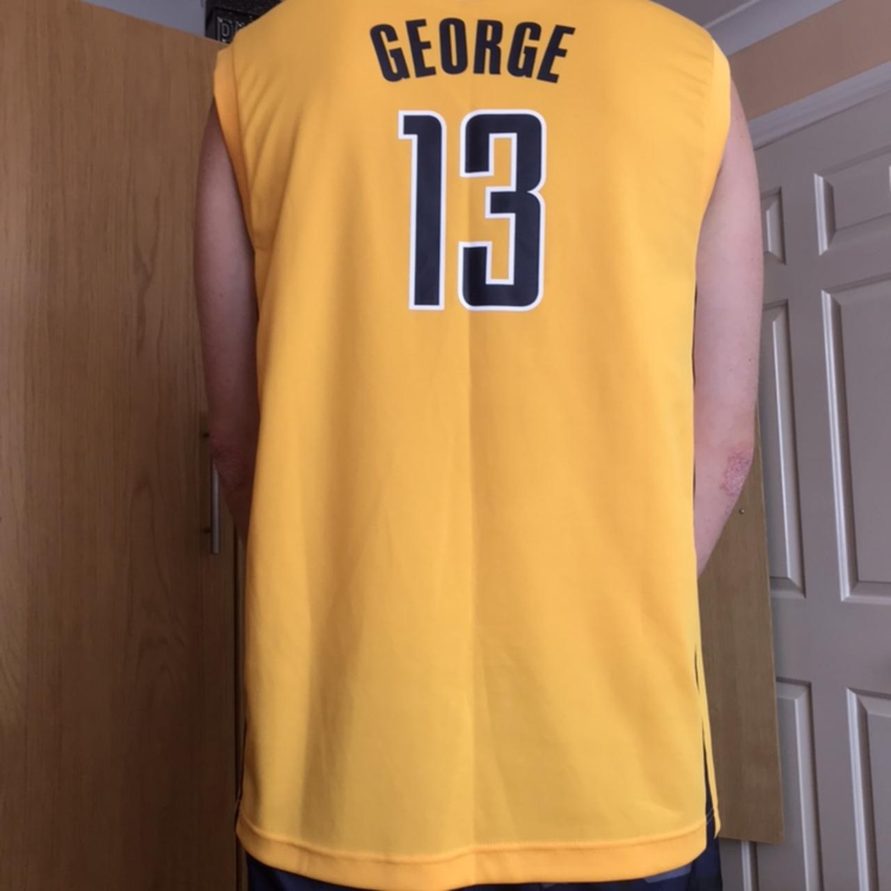 Big & Tall Men's Paul George Indiana Pacers Adidas Authentic White