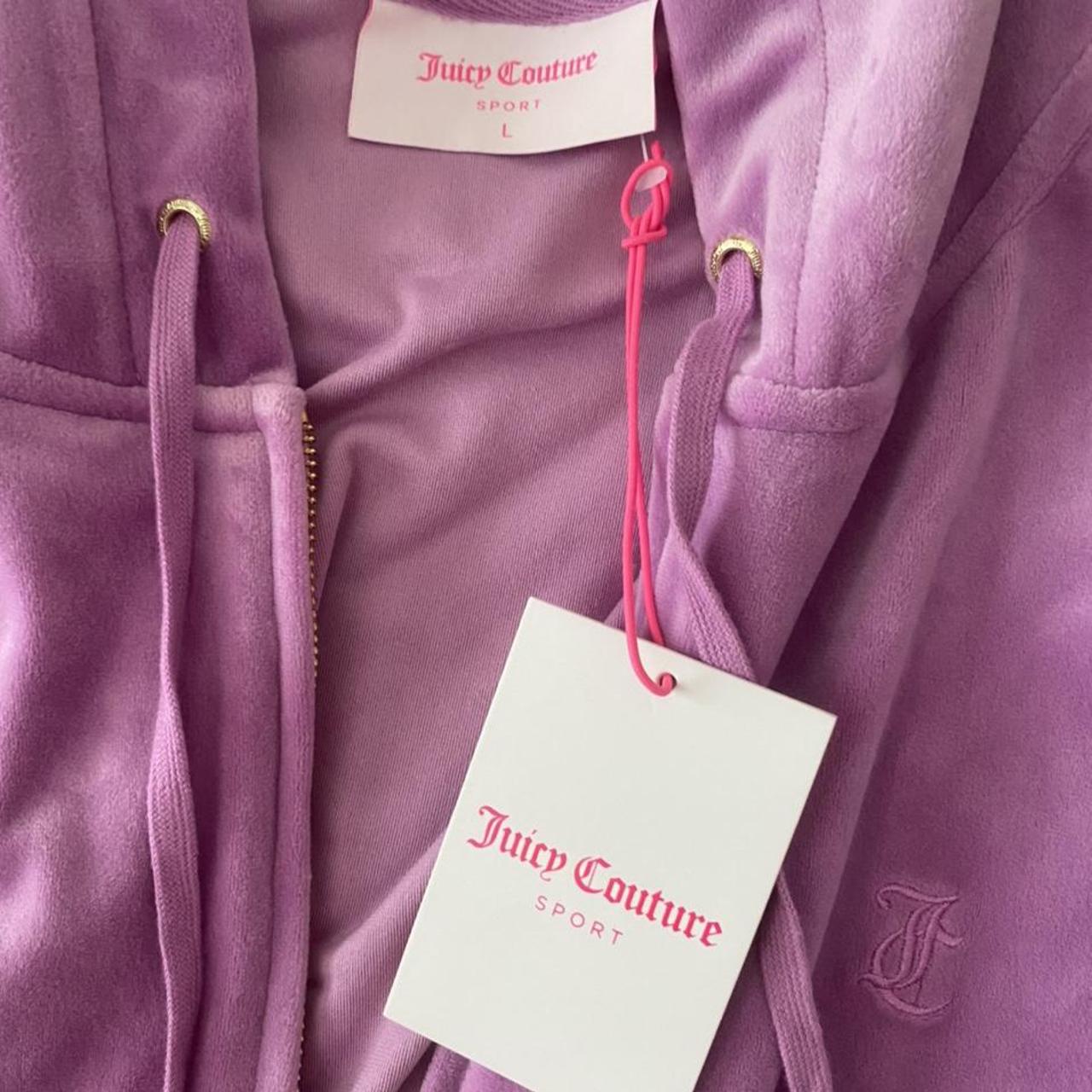 Lilac Purple Pink Mauve Juicy Couture Velour Zip Up Depop