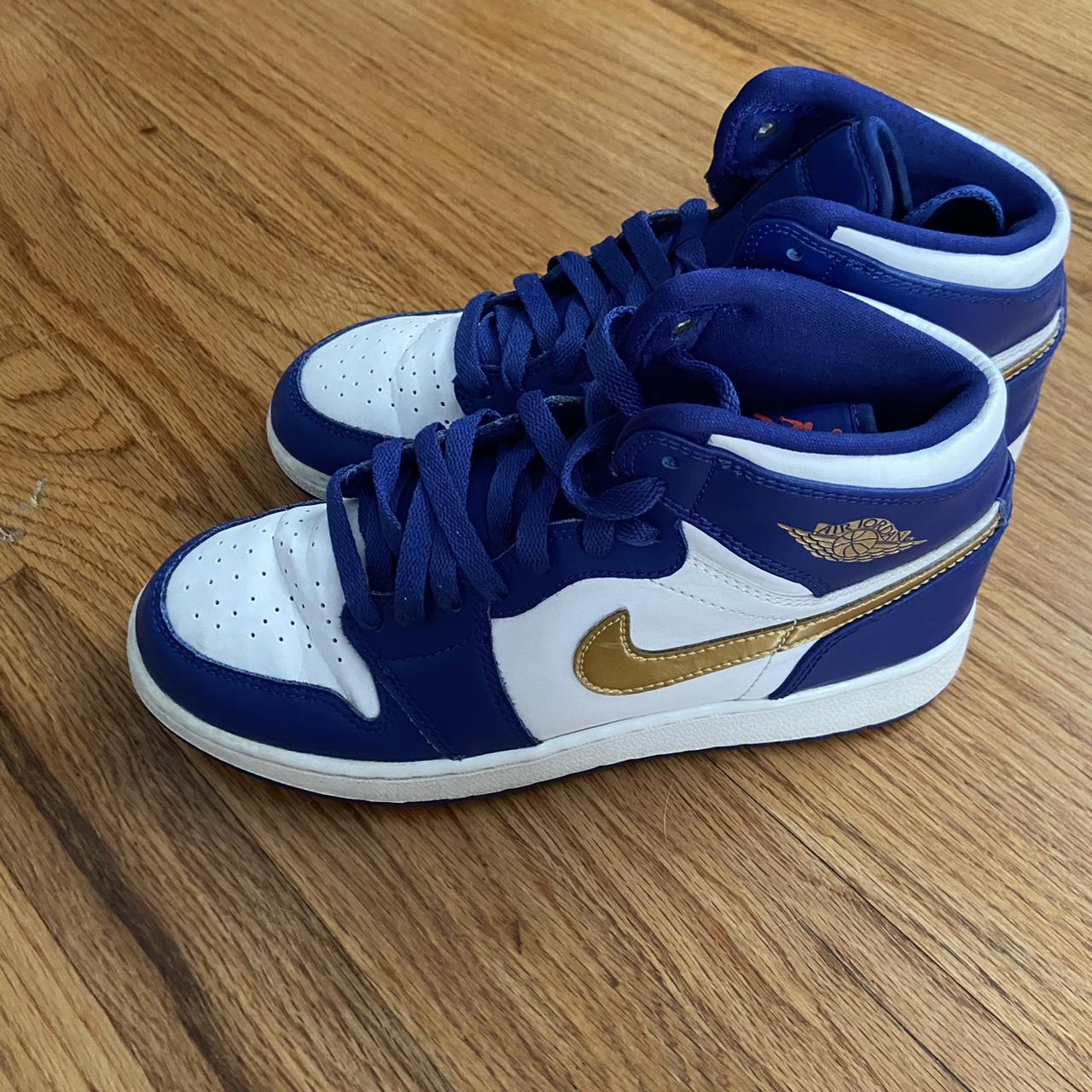 Air Jordan 1 Retro High BG Deep Royal Blue size 5.5Y... - Depop