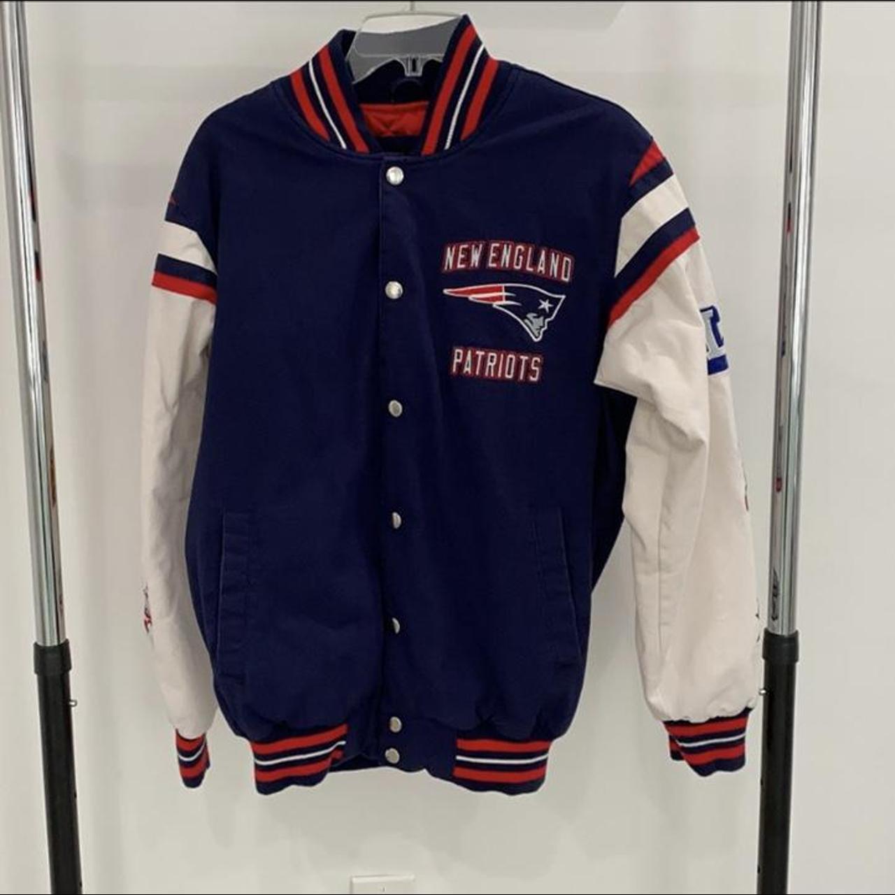 Rare New England Patriots Varsity Jacket -Silk - Depop