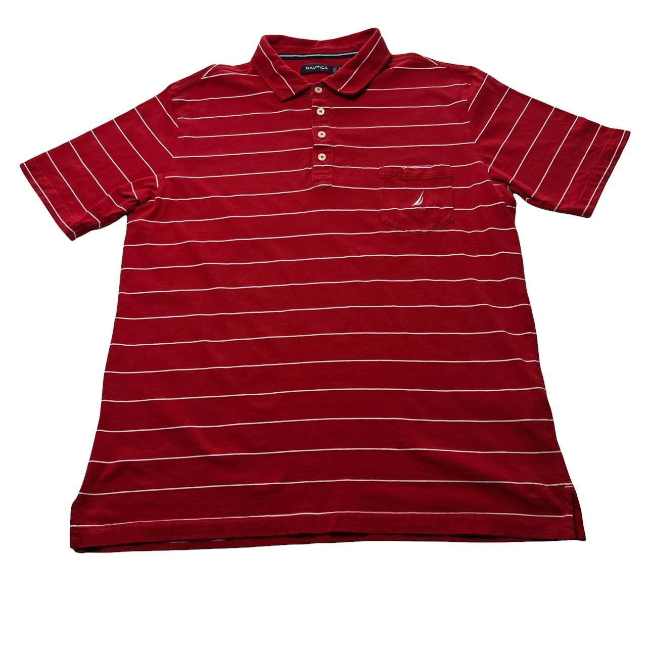 Nautica polo shirt A stunning red/white striped... - Depop