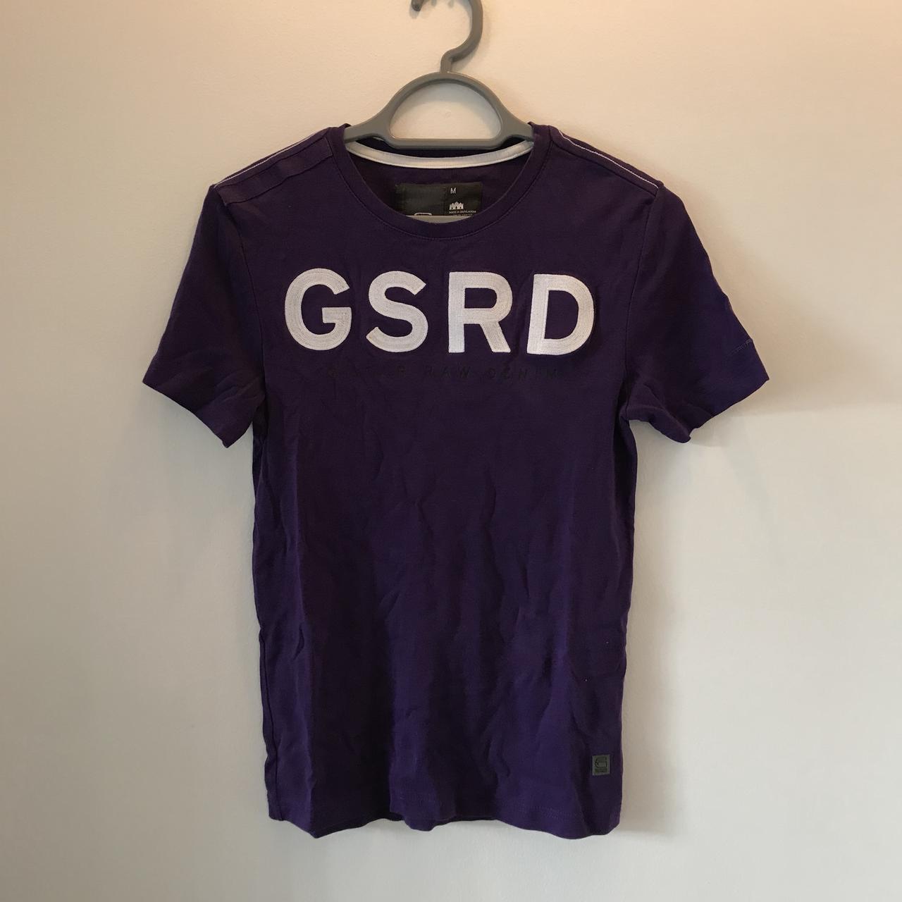 purple g star shirt