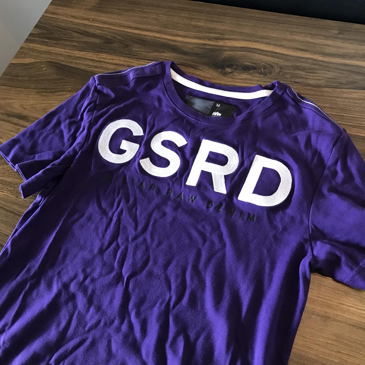 purple g star shirt