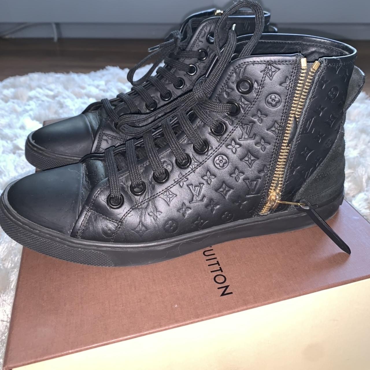 Louis Vuitton genuine monogram black punchy sneaker - Depop
