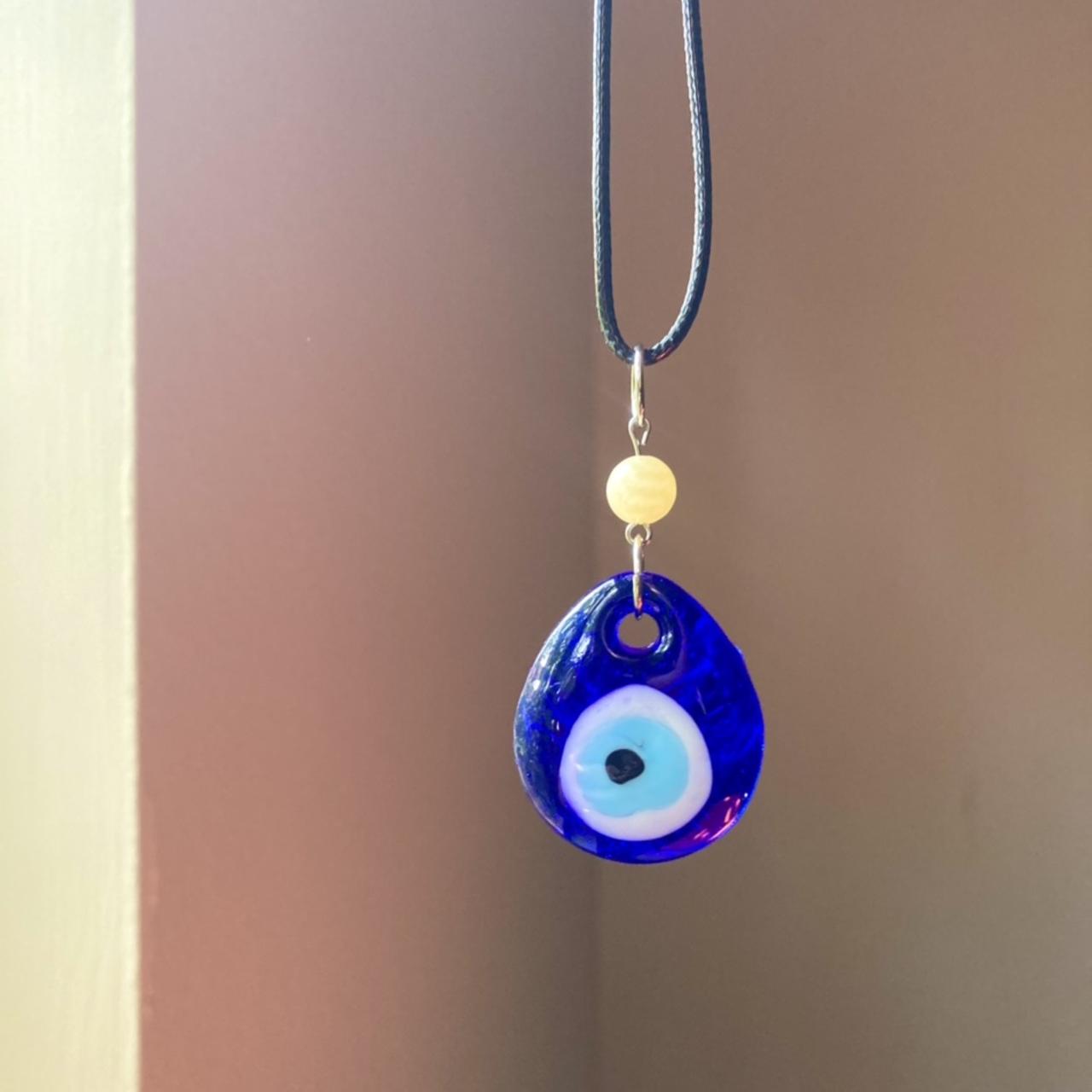 Nazar evil eye white quartz Crystal gemstone ball... - Depop