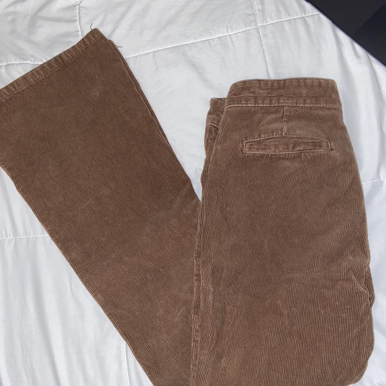 brandy melville jada brown corduroy pants open to... Depop