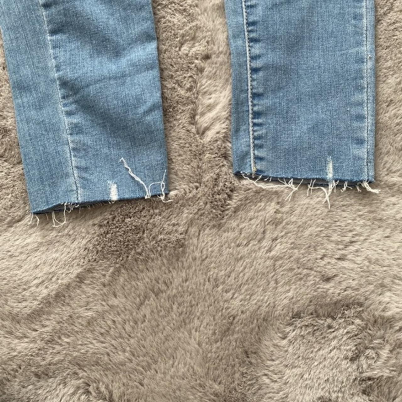 Levi Mile High Super Skinny Jeans, distressed denim,... - Depop