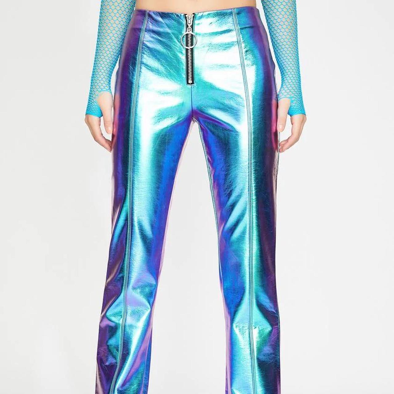 Club Exx Icy Invaders Metallic Pants from Dollskill... - Depop