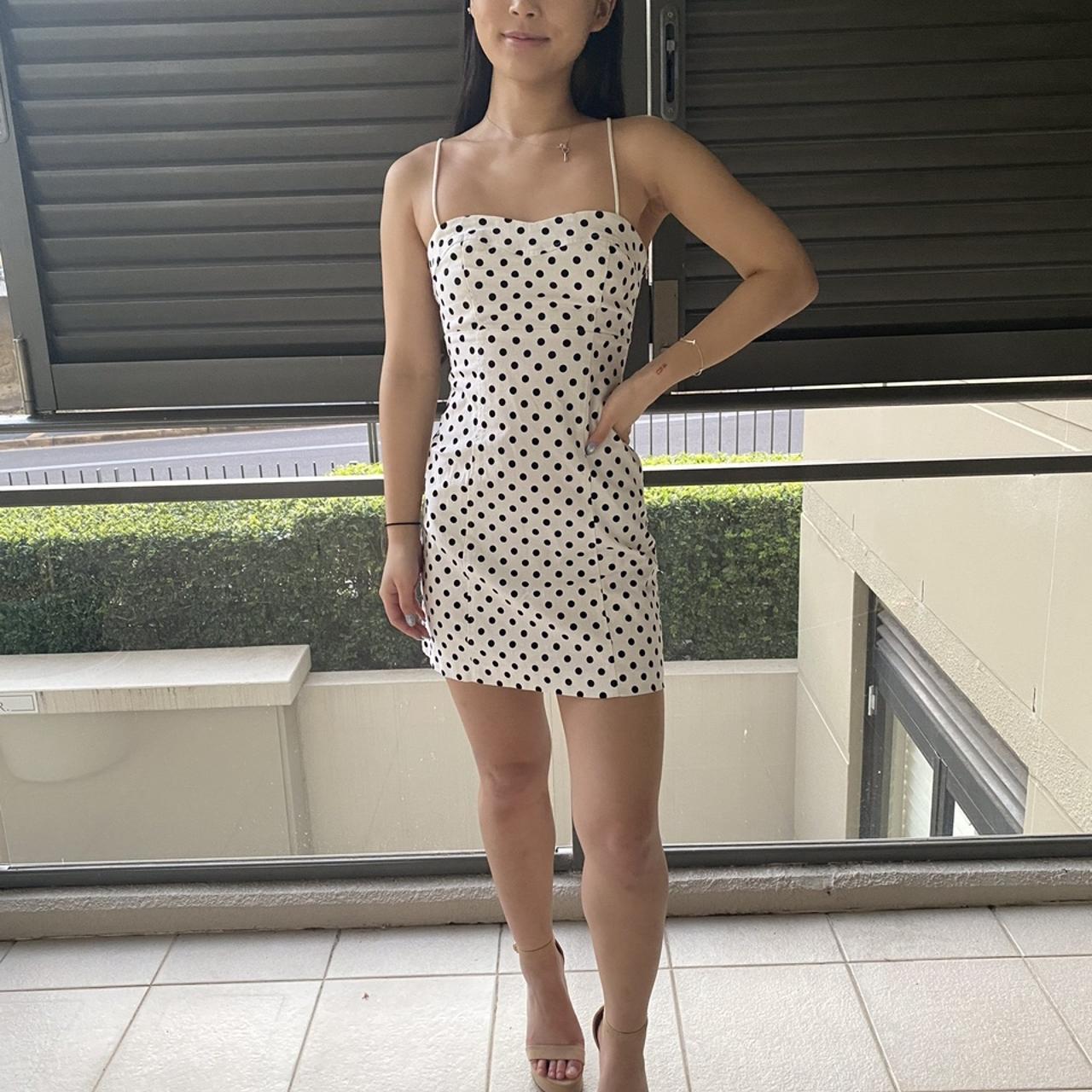 Spotty Dress White Dress With Black Spots Zara Zara Polka Dot Mini