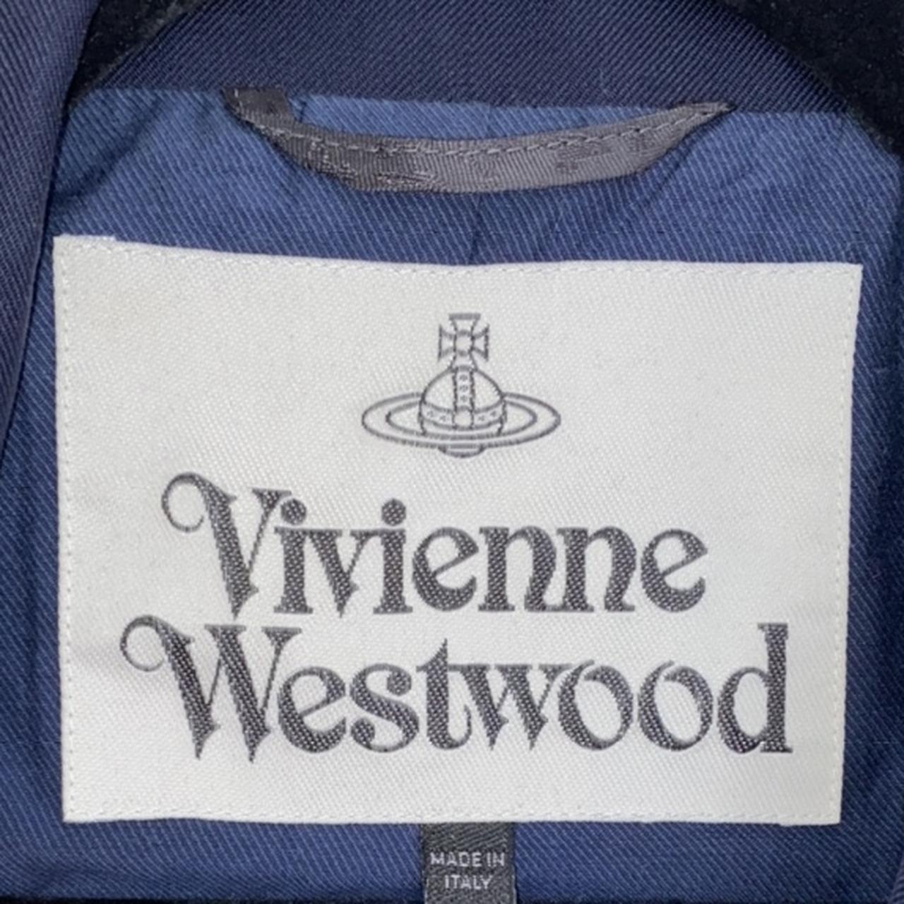 Navy Blue Wool Vivienne Westwood Blazer Size IT 44... - Depop