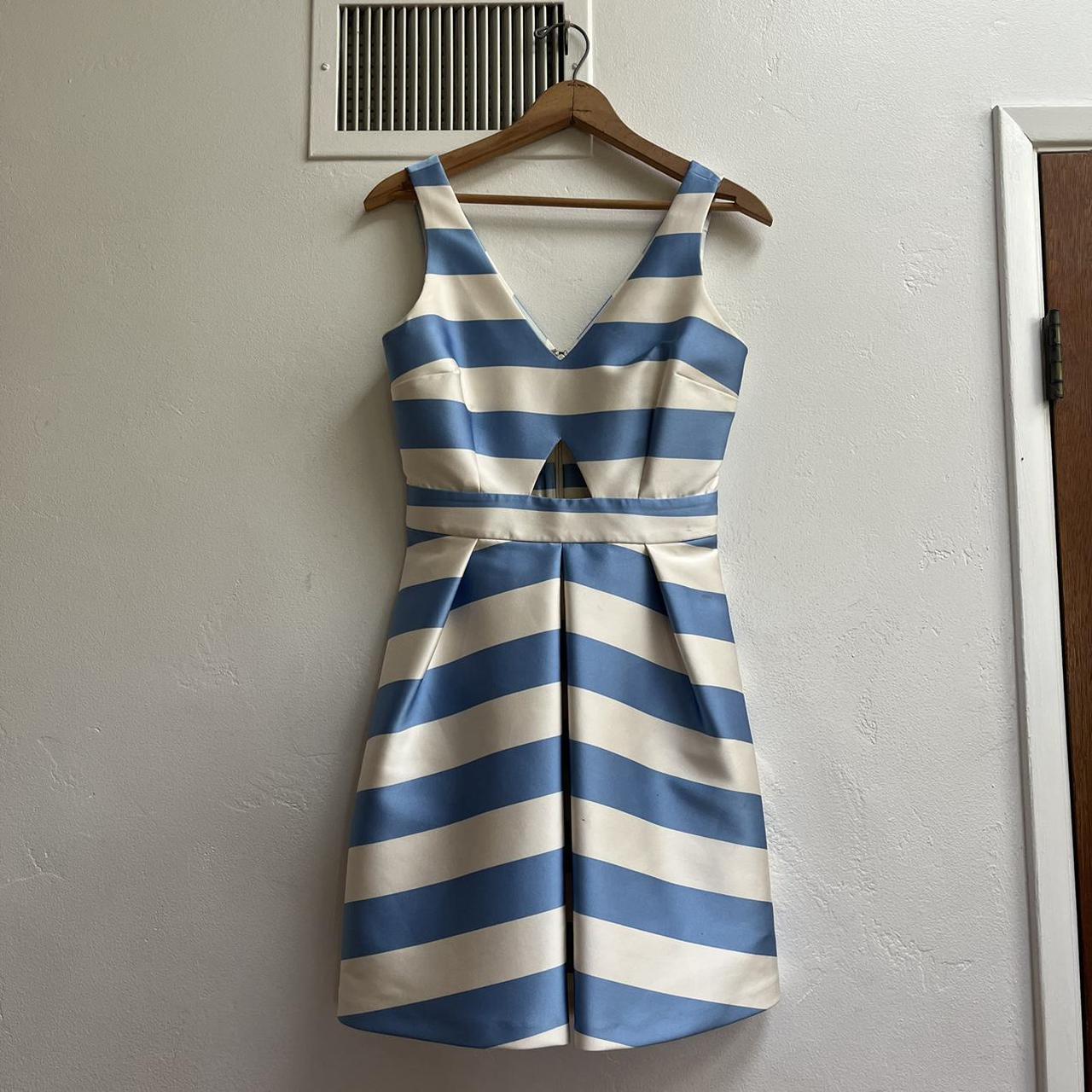 Topshop Women's Blue and White Dress