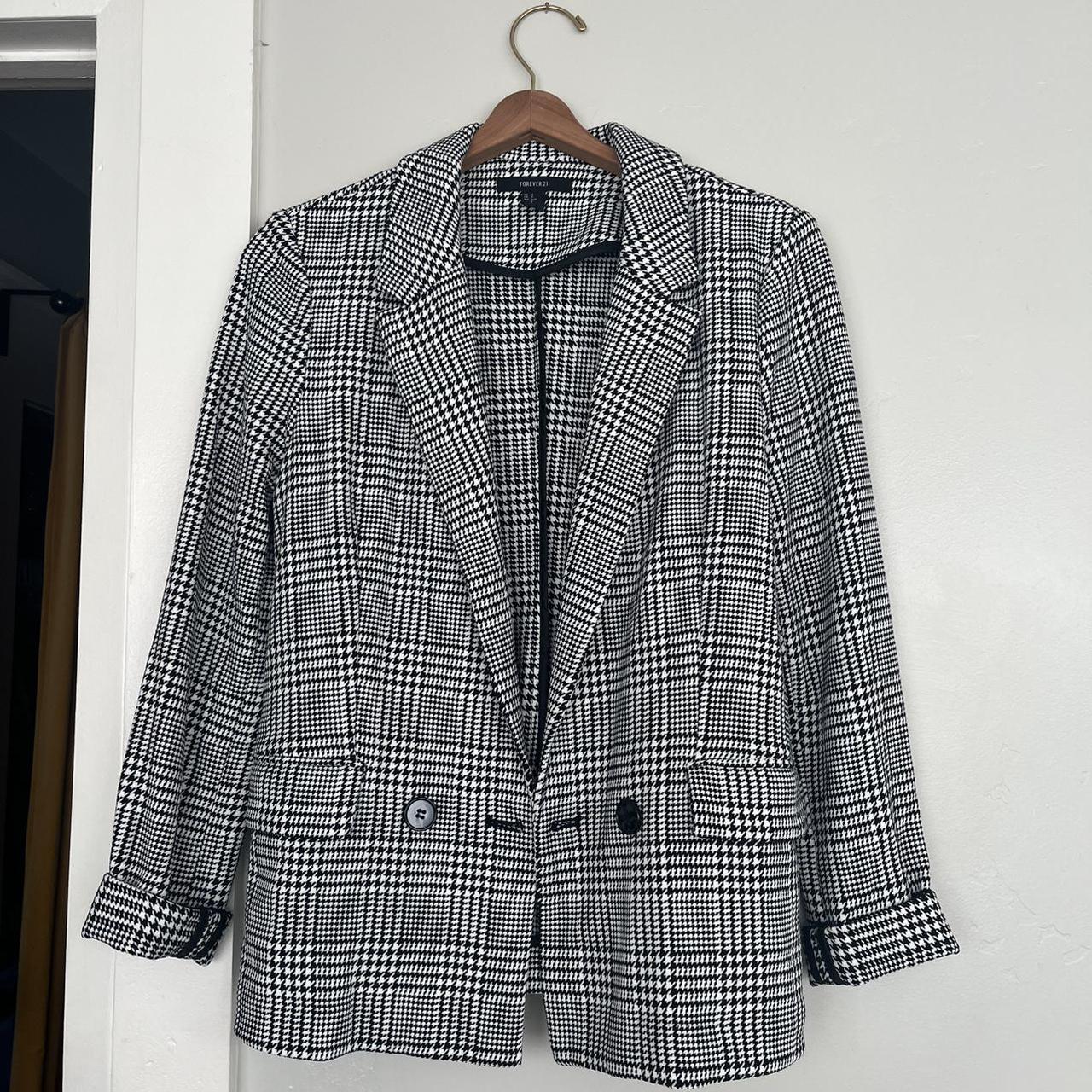 Product Image 2 - Black and white houndstooth blazer,