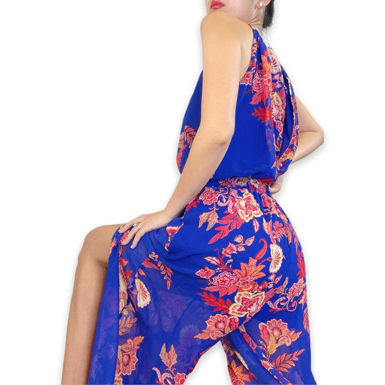 Sweet Storm Women's Blue and Orange Dress (4)