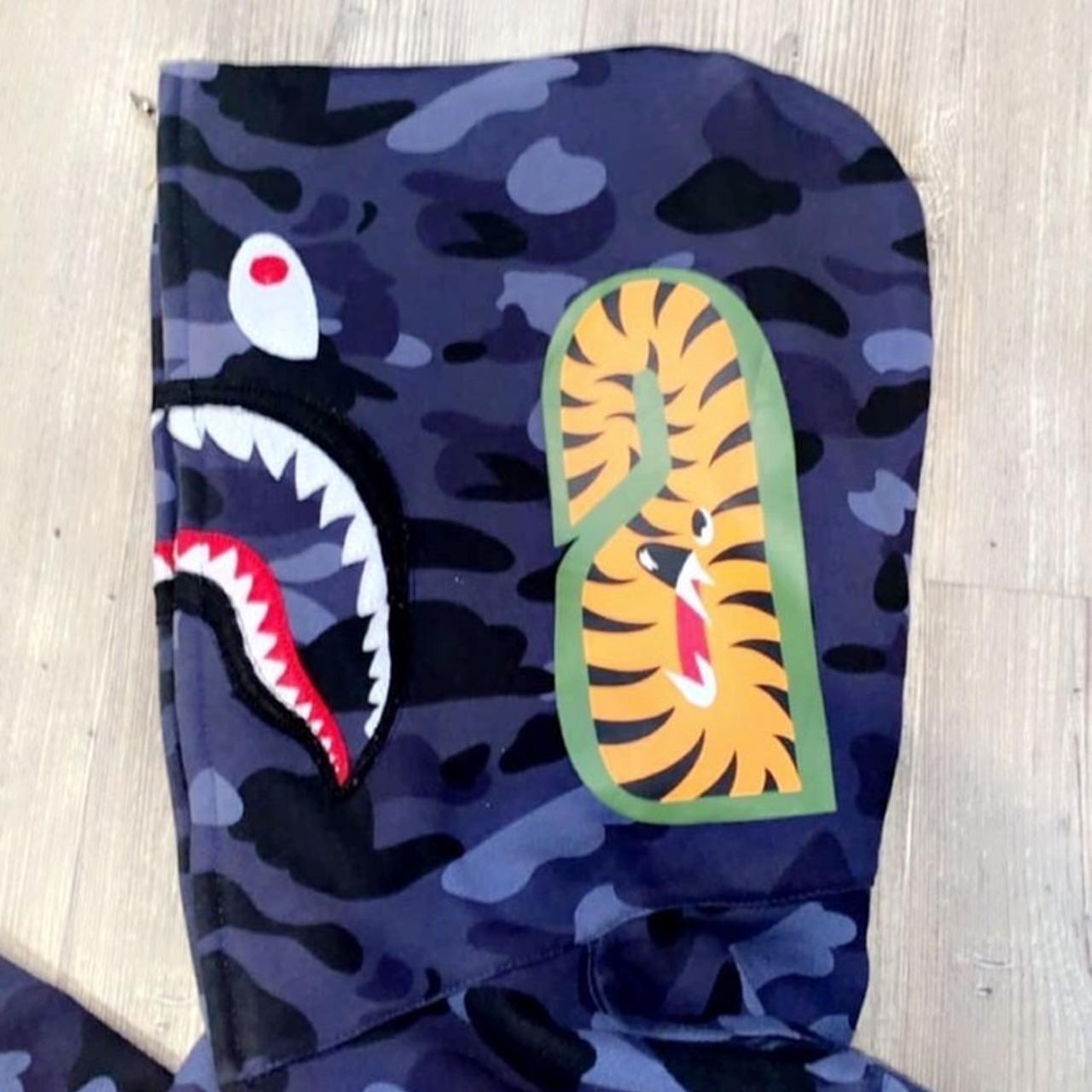 PSG x Bape shark hoodie Size small Rare... - Depop