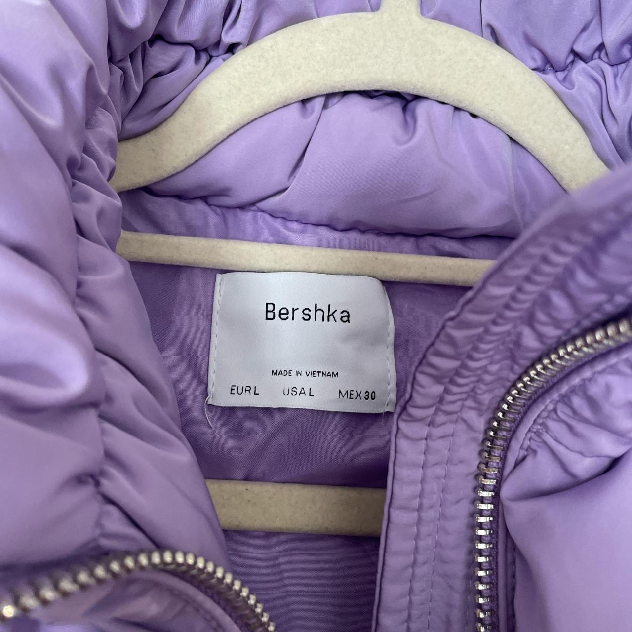 Bershka lilac cropped puffer jacket. Perfect | Depop