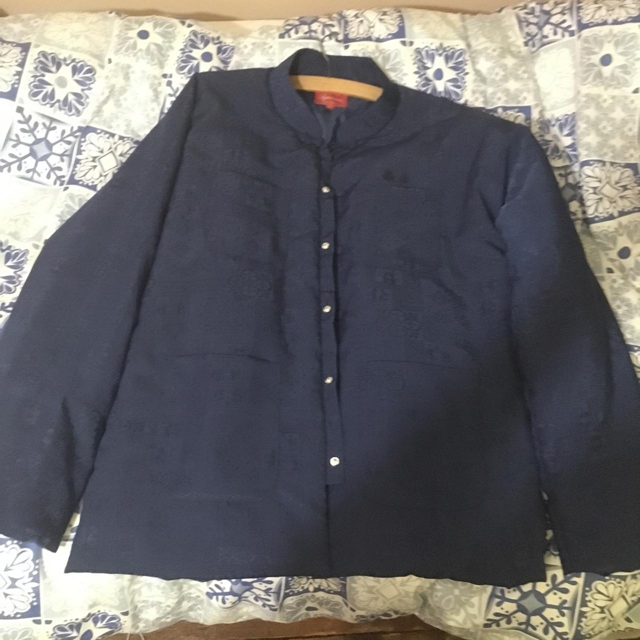 Supreme mandarin jacket in the navy colourway size...