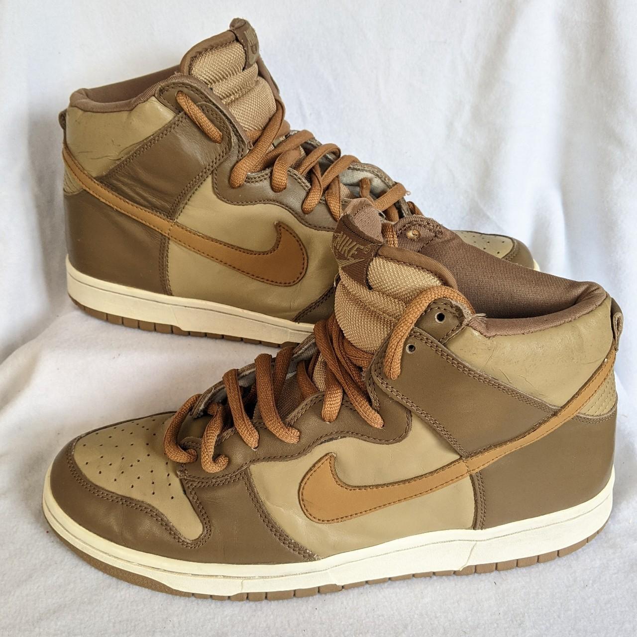 ☑️ 2002 Nike Dunk High 'Maple' Brown High Top... - Depop