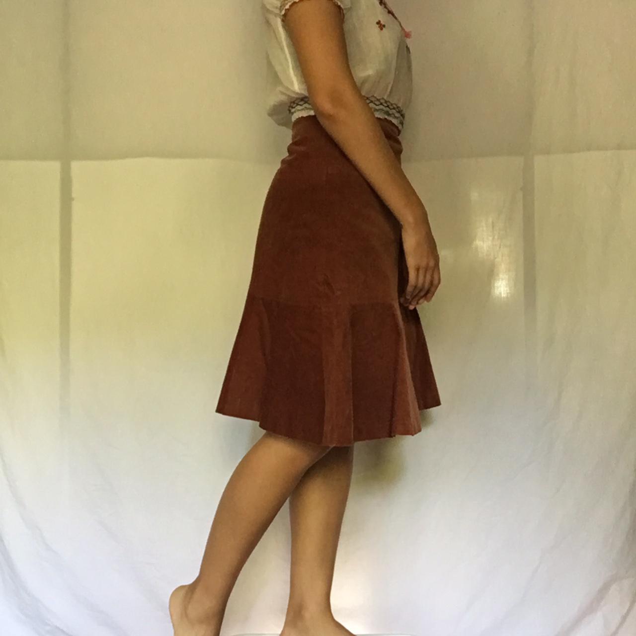 Women's Orange and Burgundy Skirt (3)