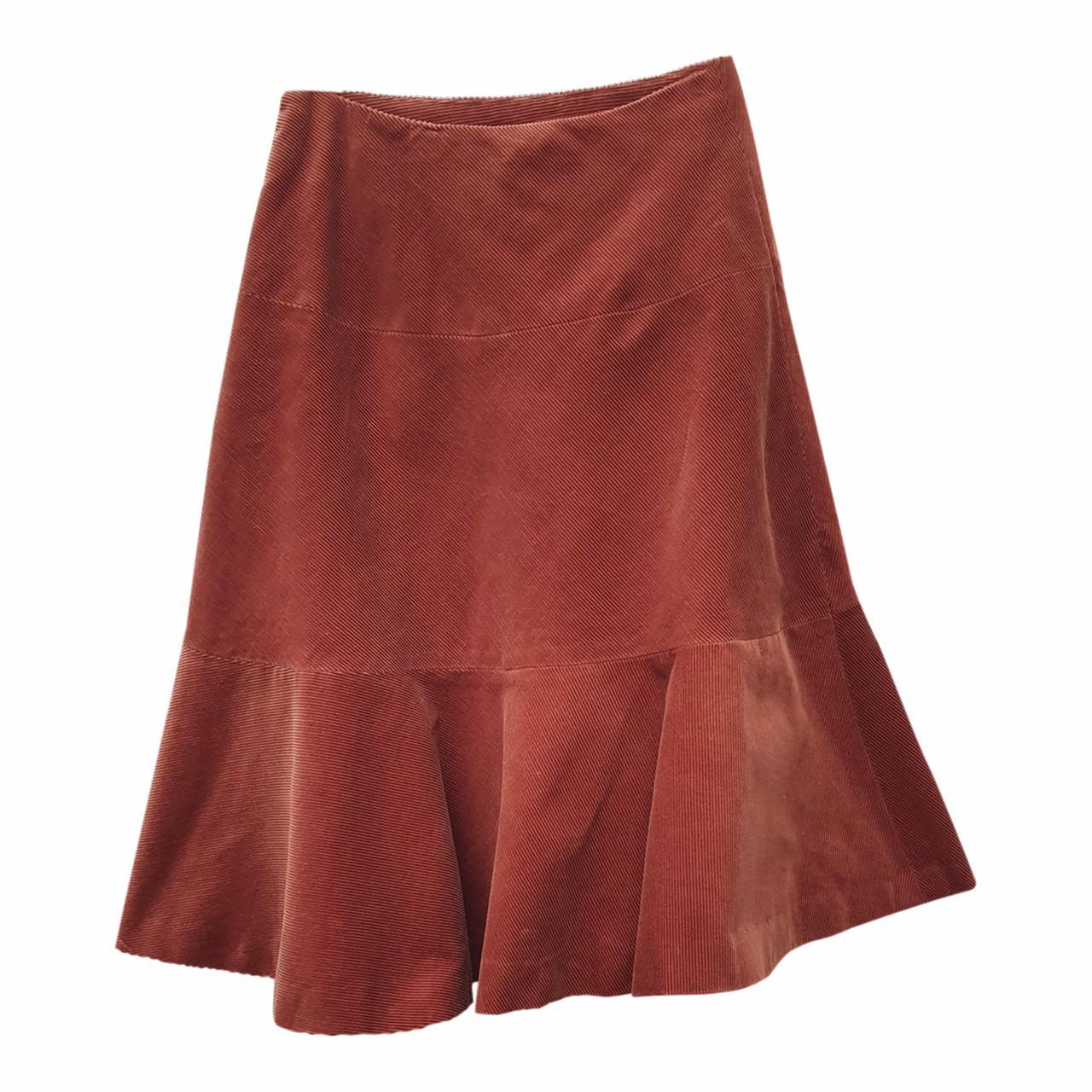 Women's Orange and Burgundy Skirt (4)