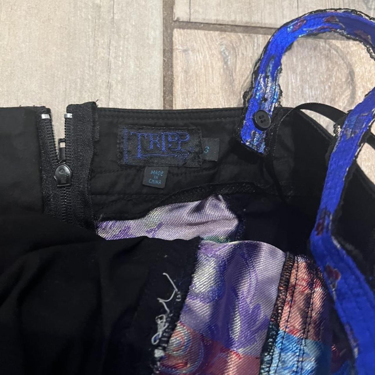 Tripp NYC Women's Blue and Black Corset (3)