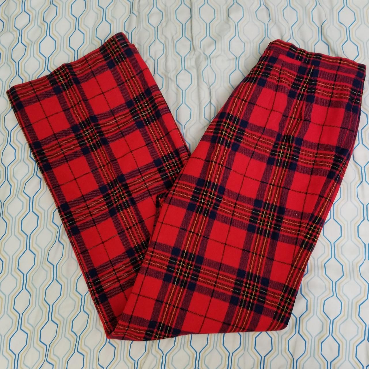 Vintage 70s 80s Pendleton Wool Red Plaid Pants High - Depop