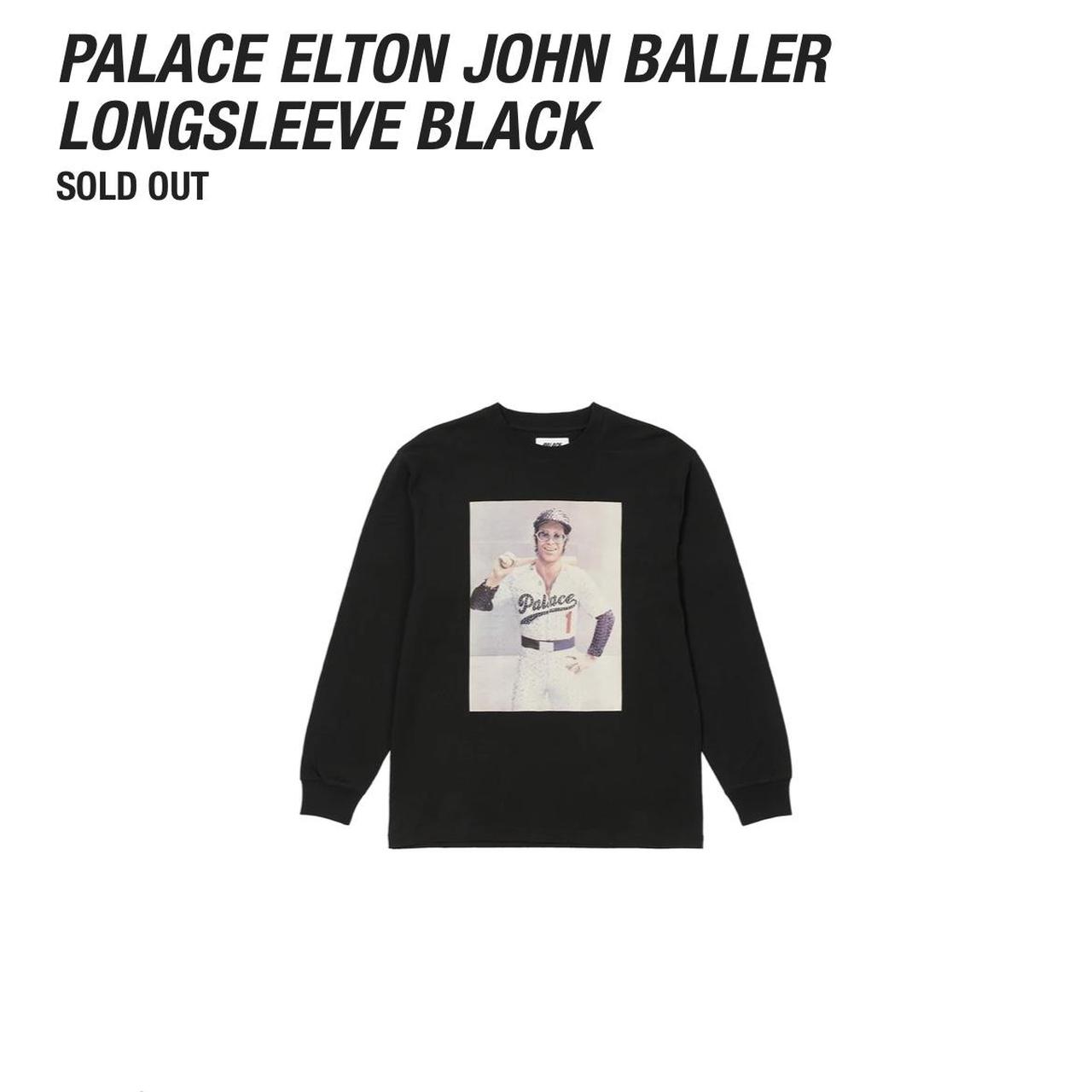 Palace Elton John collab T-Shirt in black... - Depop