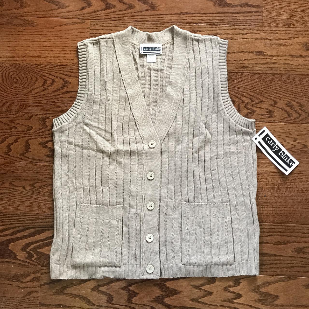 Vintage Cream Sweater Vest NWT deadstock but does... Depop