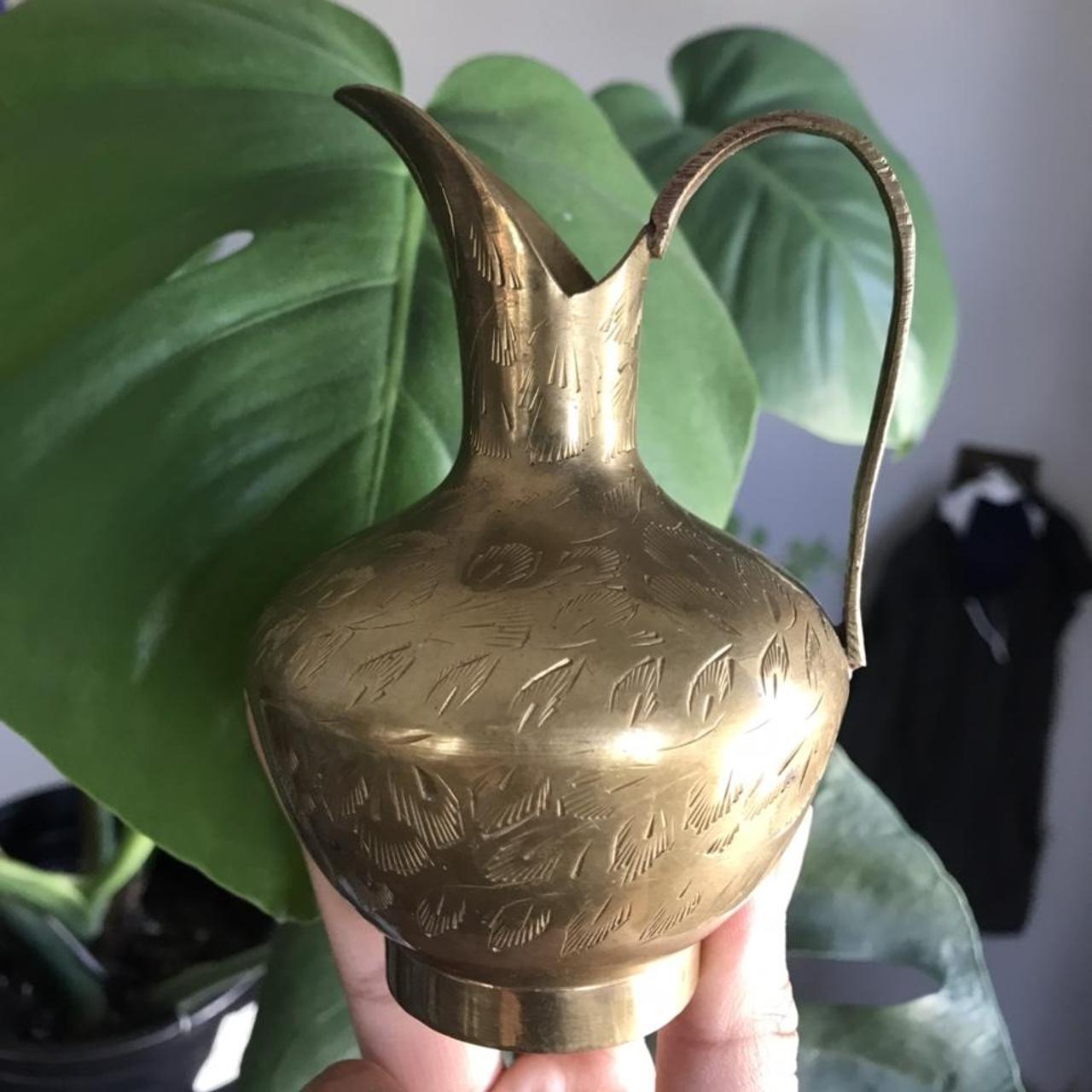 Set of Vintage Brass Pitchers from India •both... Depop