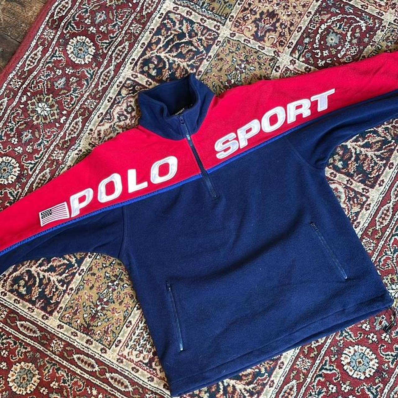 Vintage 90s Polo Sport By Ralph Lauren 1/4 zip spell... - Depop