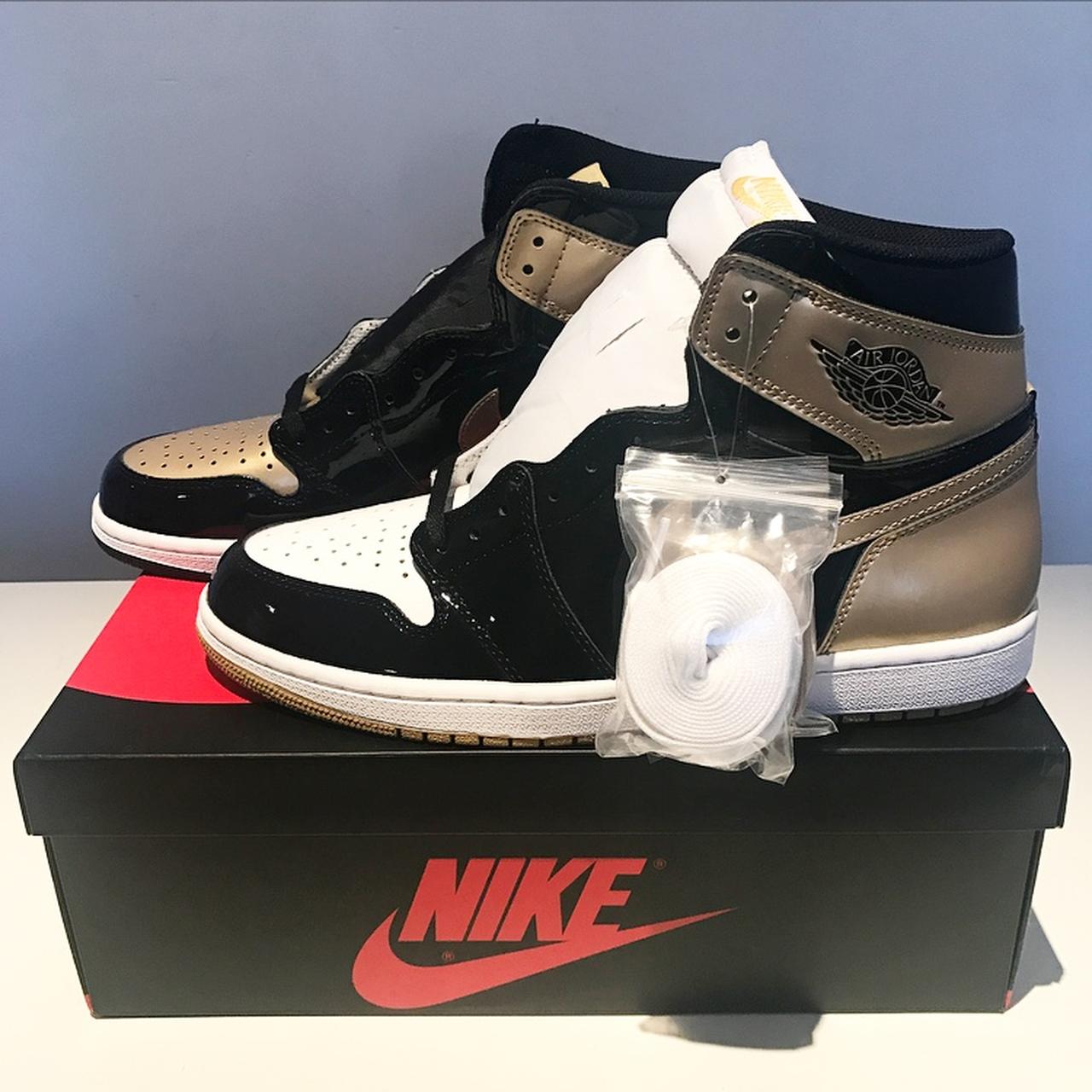 Nike Air Jordan 1 Retro Hi 'Top 3 - Gold' Size... - Depop