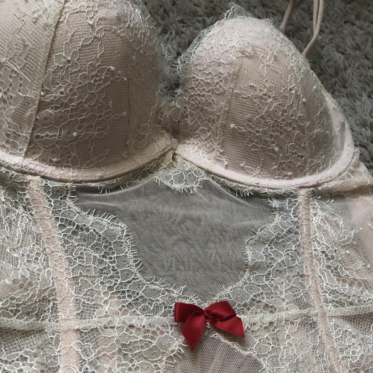 Message Me Before Purchasing Cream Lace Boned Depop