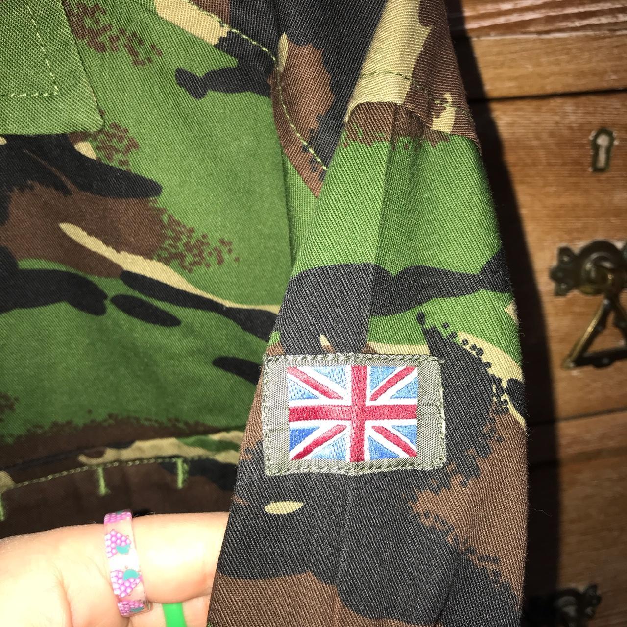 Army camo jacket with zip & button fastenings and... Depop