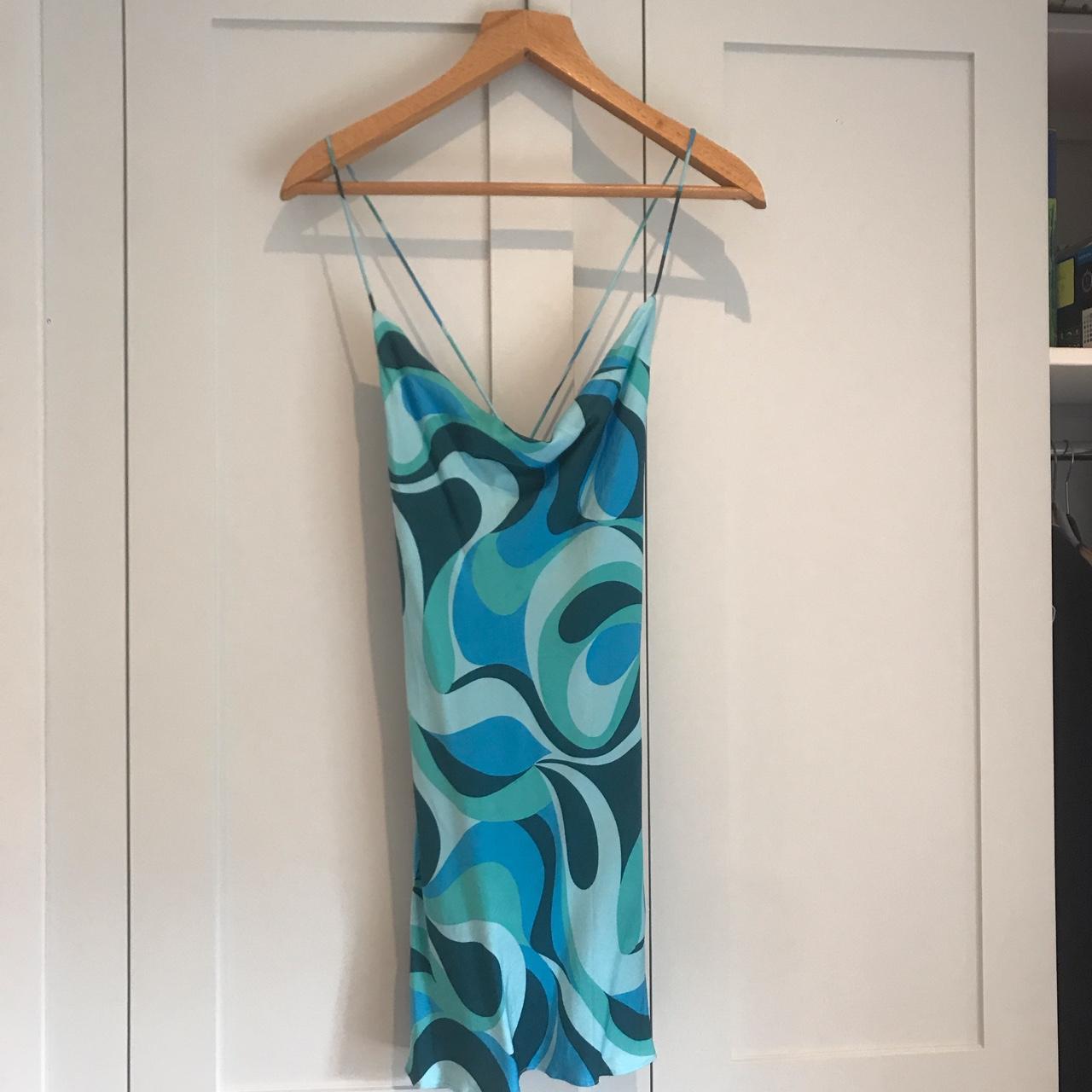 blue swirl zara dress