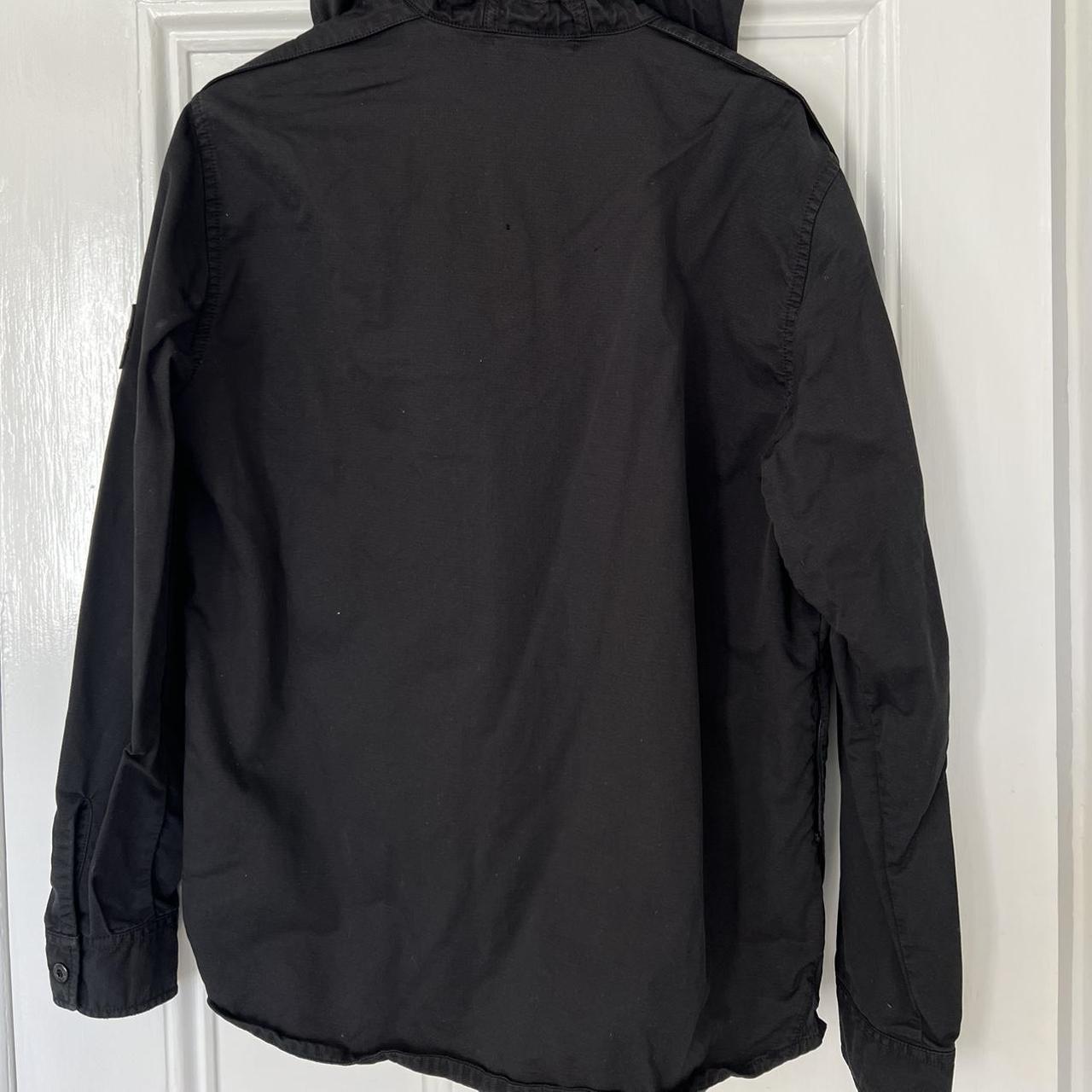 Stone Island hooded lightweight jacket in black.... - Depop