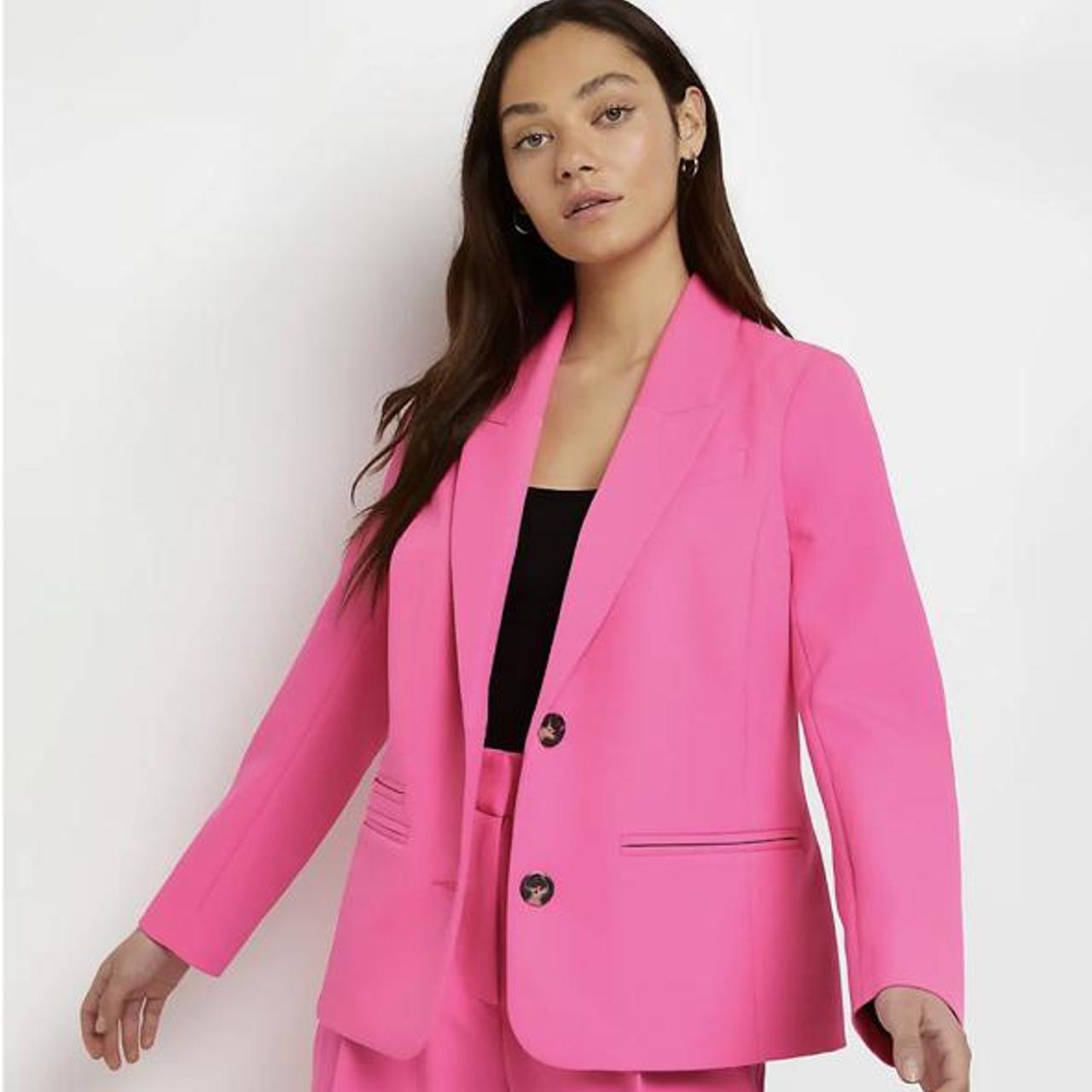 Pink blazer cheap river island