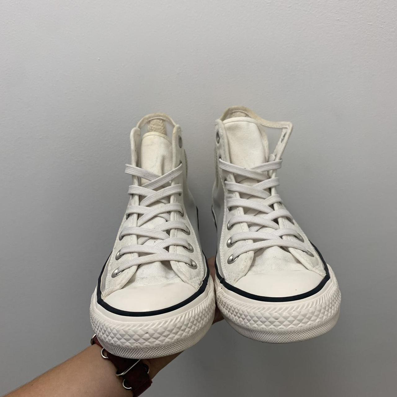 White Mesh Converse Chuck Taylor High Tops These... - Depop