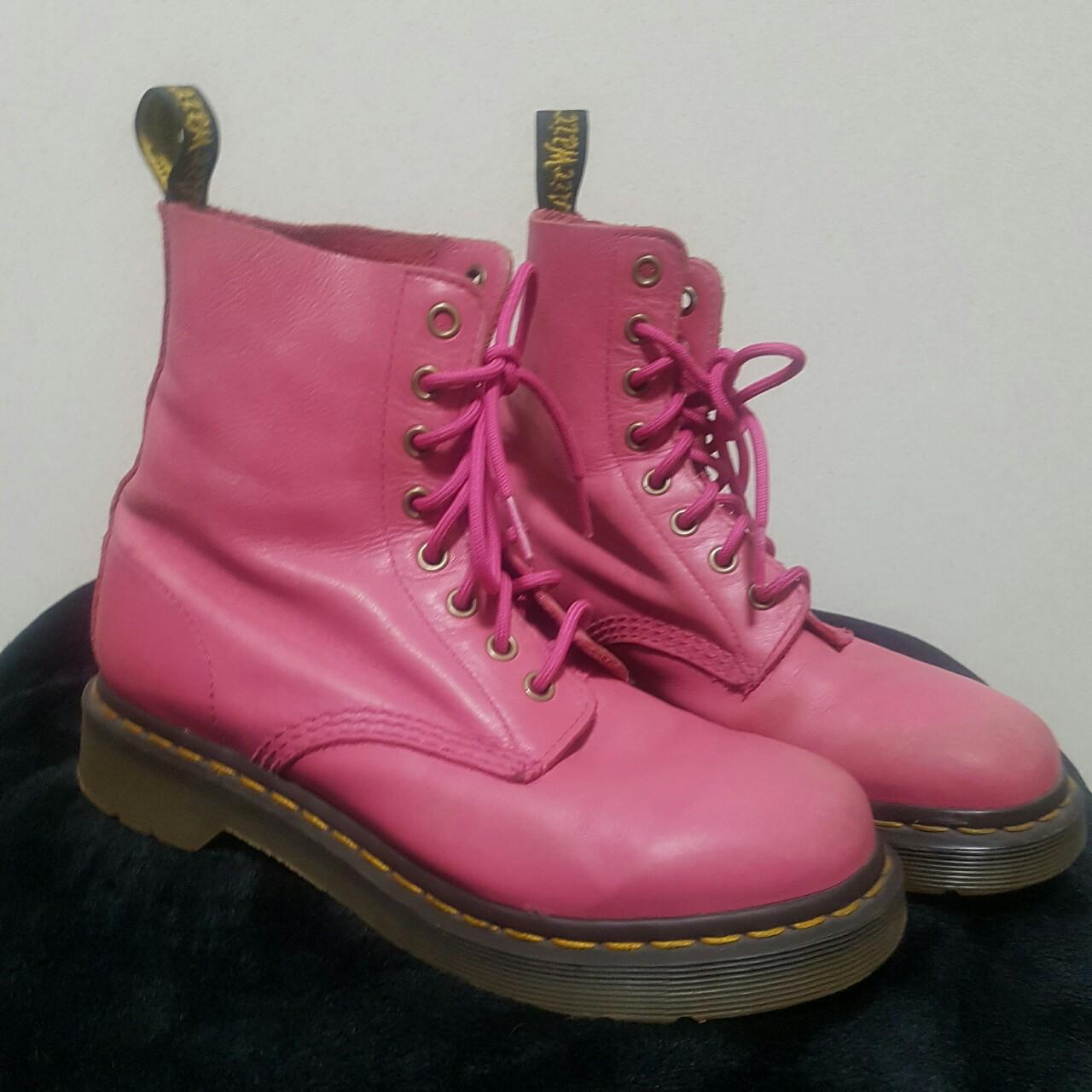 matte pink doc martens