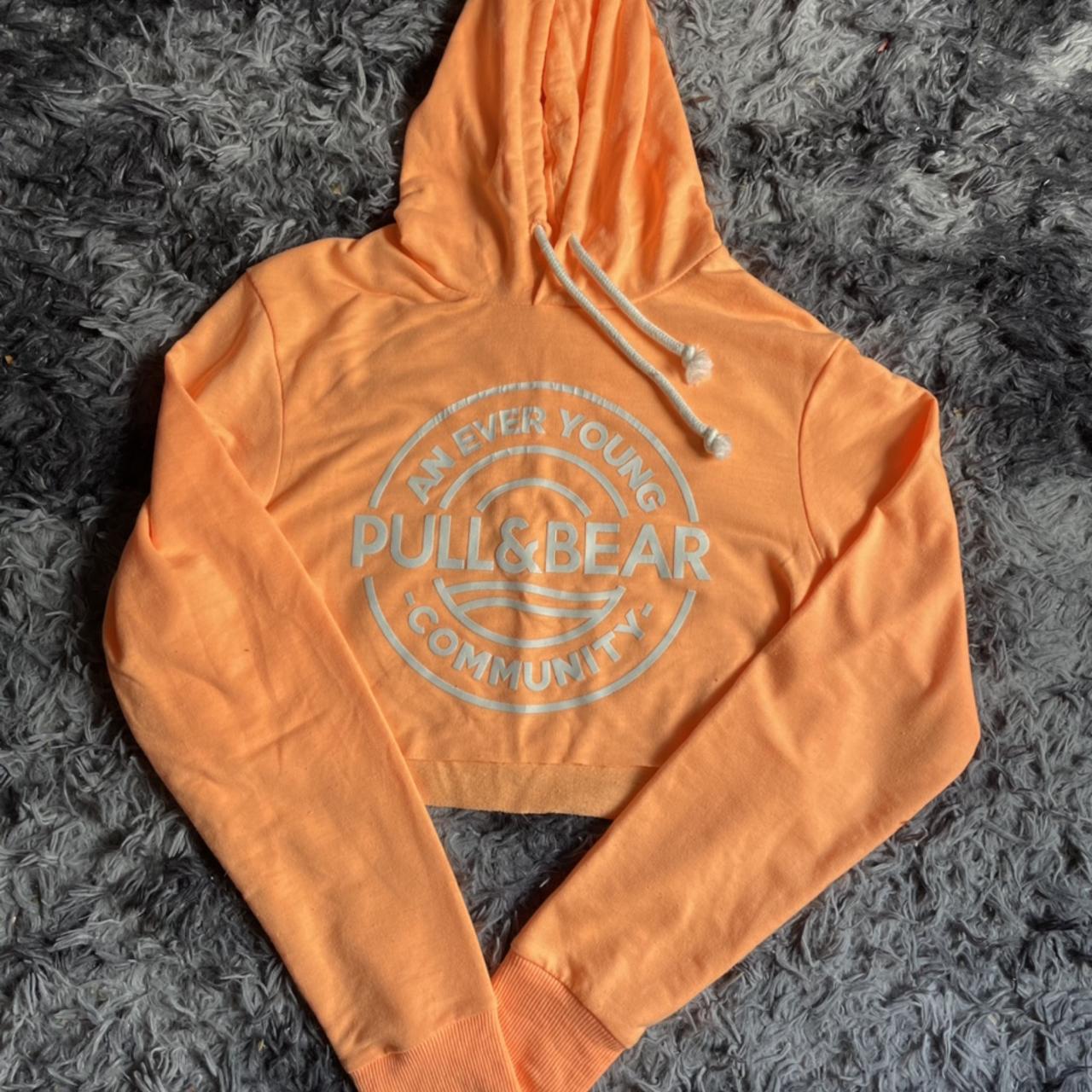 pull and bear orange hoodie