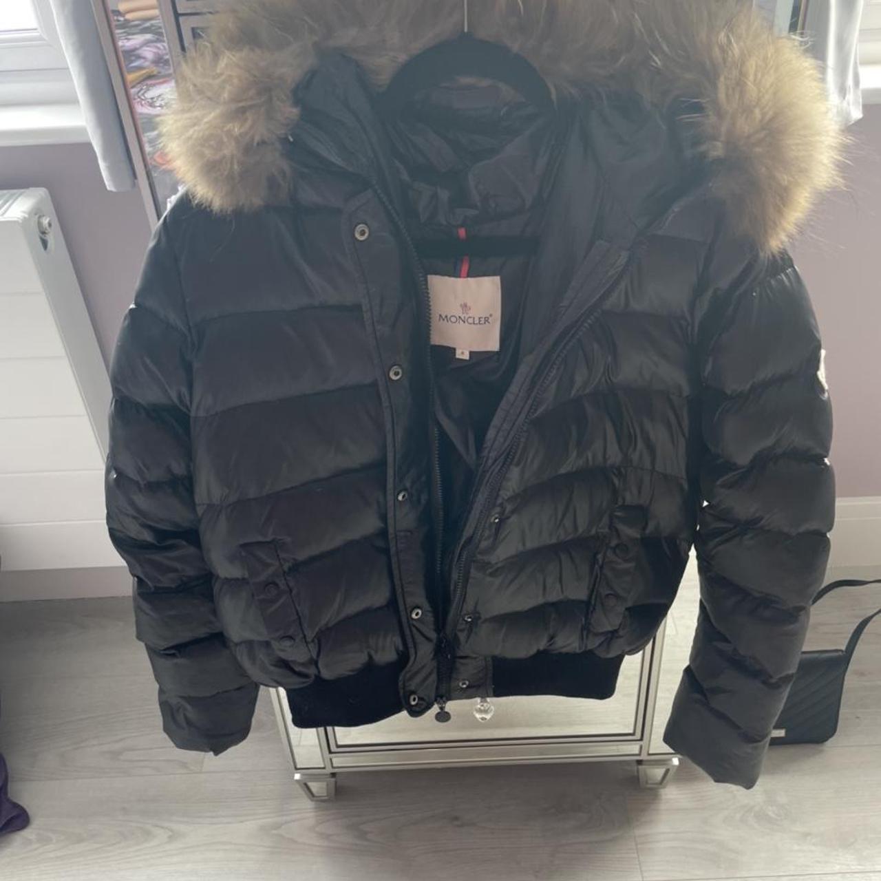 Black moncler coat Price reflect authenticity Will... - Depop