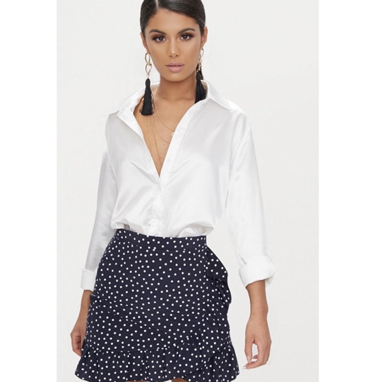 Polka dot wrap mini skirt hotsell